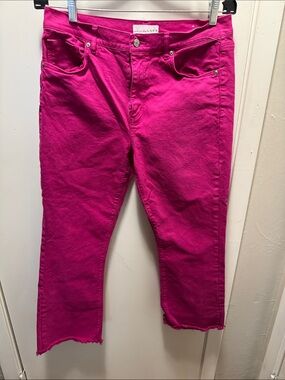 LOFT Bright Pink Cropped Ankle Jeans(4)